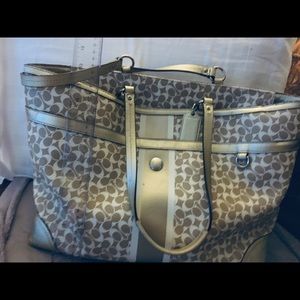 Extra large Coach book bag.